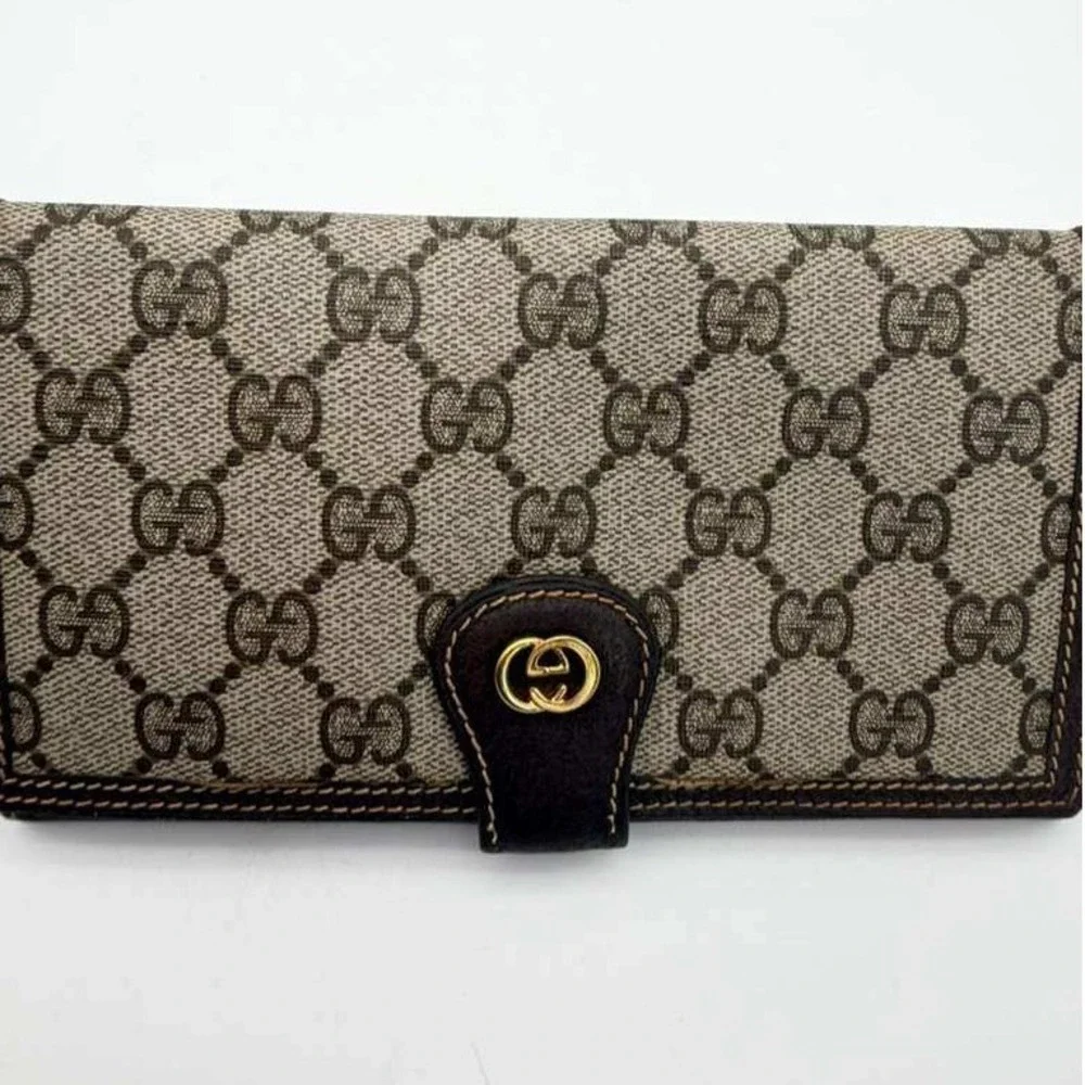 Authentic Vintage‎ Gucci GG Supreme Wallet Crossbody Accessory Collection Italy
